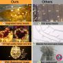 LED Curtain Lights, Window Curtain Fairy Twinkle Lights 3mx3m 300leds USB Operated 8 Modes Icicle LED String Lights with Remote & Timer for Indoor Xmas Party Home Garden Decoration (MULTIPLE COLOURS) Image 6