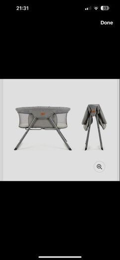 Kangu baby elegance crib/travel cot/bedside crib/foldable