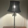 Pair of black velvet table lamps Image 2