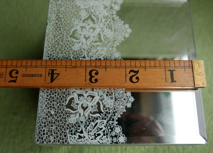 Vintage Mirrored Trinket Box - Vintage Original Box | Decorative Glass Cube