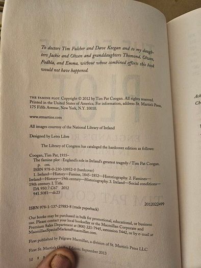 The Famine Plot. By Tim Pat Coogan.  Paperback In Good Condition. See Photos For Same.