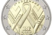 France 2 Euro Commemorative Coin 2014 - World AIDS Day. Uncirculated.