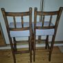 Oak farmhouse vintage stools Image 2