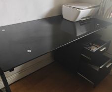 glass desk