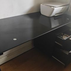 glass desk