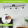NEW | LED Ceiling Light, 4 Way Ceiling Spotlights Rotatable, Matte Black Ceiling Lighting for Kitchen Bedroom Living Room, Include 4xGU10 LED Bulbs Image 2
