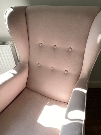 Pink armchair