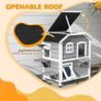 2 Story Cat House Weatherproof Wooden Cat Enclosure Image 3