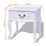 Bedside Cabinets 2 pcs MDF White Image 4