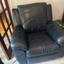3 seater leather couch and chair Image 3