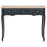 Dressing Console Table with 3 Drawers Black Image 4