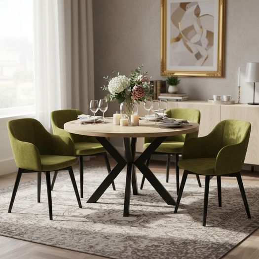 Orion Industrial Extendable Dining Table Veneer or Laminated 100-180cm