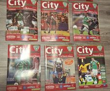 Rare Cork City Match Programmes x9