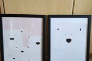 set of two framed pictures 30x40 cm