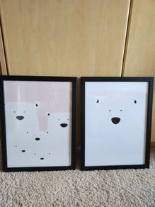 set of two framed pictures 30x40 cm