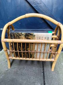 Vintage Bamboo Magazine Stand