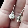 Vintage Sterling Silver Garnet Earrings. Image 5