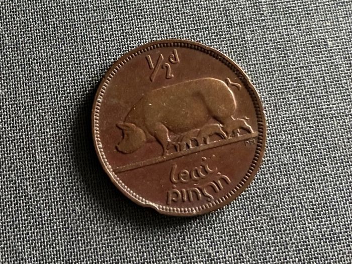 1941 Irish Half Penny/ Leath Phingin