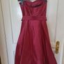 Cerise pink strapless bridesmaid dresses Image 2