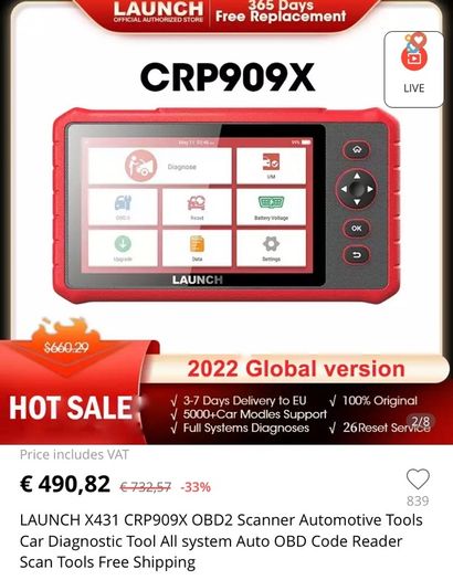 Best diagnostic machine 26 reset function launch 909x