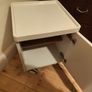 White Storage Unit with Wheels Image 2