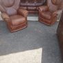 Leather Suite (couch and 2 armchairs) Image 2