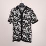 Marks & Spencer Black Cream White Floral Pattern Button Up Cotton Shirt Mens Size L Image 6