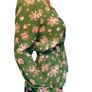 Green Rose Print top/shirt Image 2