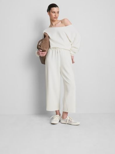 New relaxed fit Wide leg joggers with an elasticated waistband and side pockets: medium  Size 12 or 14