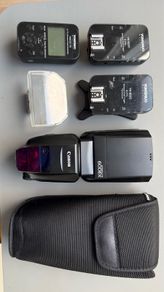 Canon Speedlite 600ex + Flash Trigger For Canon + charger and battery