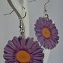 Aster Purple Daisy Flora Earrings Image 5