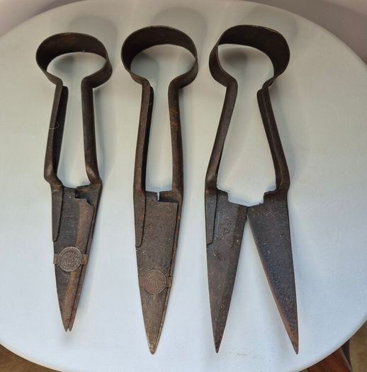 Set of 3 Antique Burgon & Ball Sheep Shears  Vintage Farmhouse Decor