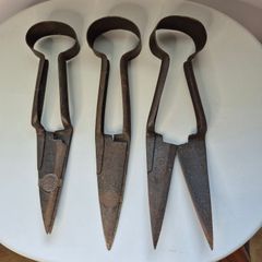 Set of 3 Antique Burgon & Ball Sheep Shears  Vintage Farmhouse Decor