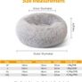 Plush Donut Dog Bed, Calming Round Dog Cat Bed Soft and Fluffy Cuddler Pet Cushion Self-Warming Puppy Beds Machine Washable Image 2