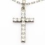 Sterling Silver CZ Cross On 925 Italian Chain Image 2