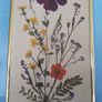 Vintage wildflower print in brass frame Image 3