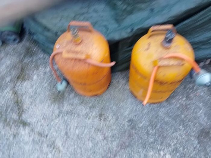two gas bottles