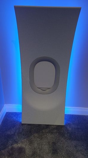 Upcycled Airbus A320 Window Interior panel Illuminated Aviation Wall Art