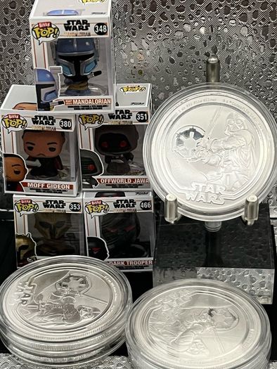 1oz Fine 999 Silver Bullion Star Wars Darth Vader 2026 plus 1 figurine.