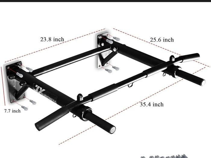 Pull Up Bar Wall Mounted Chin Up Bar Home Gym Punch Bag and TRX Training Hook Exercise Bracket Upper Body Workout Bar