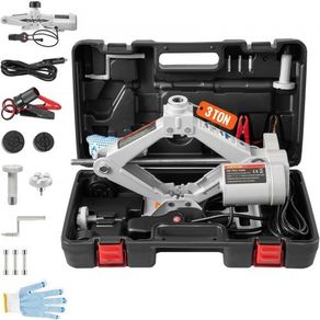 Electric Car Jack 3 Ton 12V Floor Jack, All-In-One Electric Scissor Jack, 120-370/170-420MM Lifting Range Scissor Lift Jack, Automatic Car Repair Tool With Tool Case, For Sedans And SUV Repair (FREE SHIPPING)