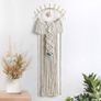 NEW SALE | Macrame Wall Hanging Eye Dream Catcher with Crystal Stone Pendant Boho Woven Image 2