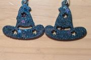 Handmade Halloween Witches Hat Earrings