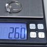 9ct White Gold Dublin Hallmarked Halo Ring Size 54 Image 7