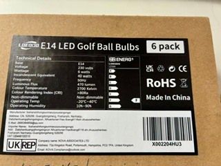 E14 LED Golf Ball bulbs (6 pack)