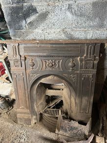 Cast Iron Antique Fireplace x2