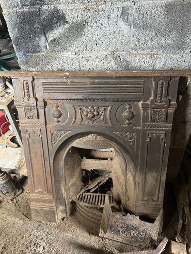 Cast Iron Antique Fireplace x2