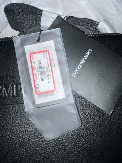 Emporio Armani genuine leather crossbody messenger bag brand new with tag