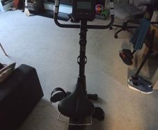 Compact Upright Exercise Bike with LCD Console & Heart Rate Sensors