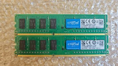 Crucial 16gb Ddr3 (2x8gb) Pc3-12800u Ct102464bd160b Pc Memory Ram